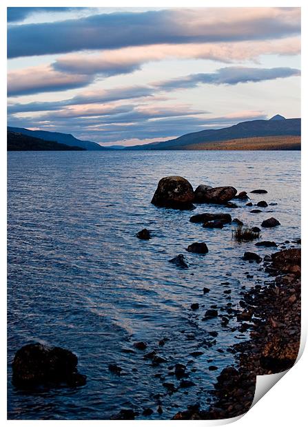 Evening On Loch Rannoch Print by Bel Menpes