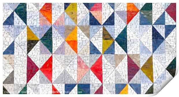 Geometric Triangles Print by Elaine Young