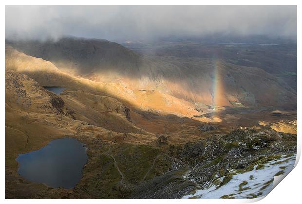 Old Man Of Coniston Rainbow Print by James Grant
