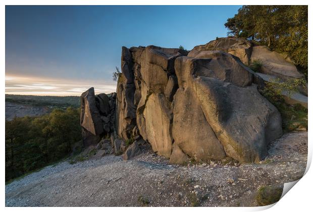 Black Rocks Afterglow Print by James Grant