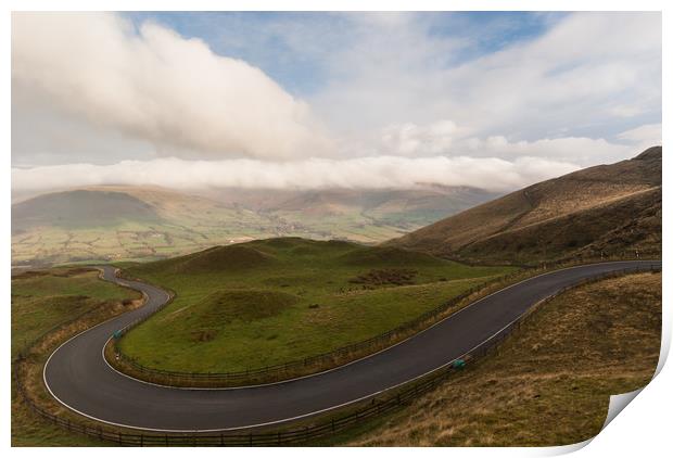Rushup Edge and Mam Nick Road Print by James Grant