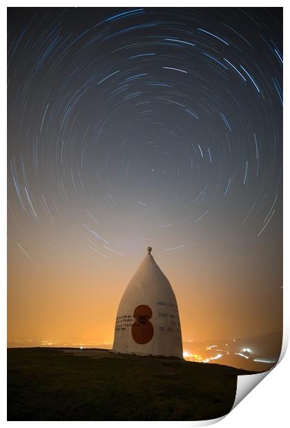 White Nancy Star Trails Print by James Grant