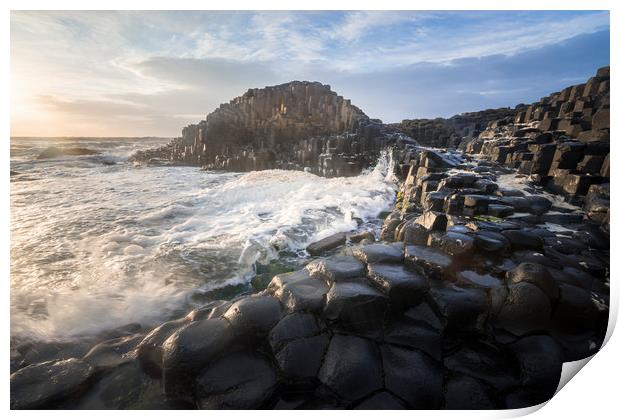Giants Causeway Sunset  Print by James Grant