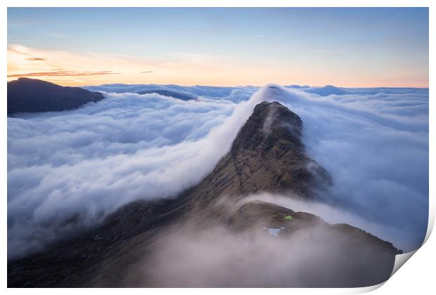 Suilven Sunrise Wild Camping Inversion Print by James Grant