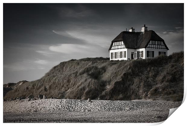 The Beach house Print by Paul Davis