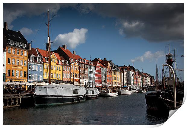 Nyhavn, Copenhagen Print by Paul Davis