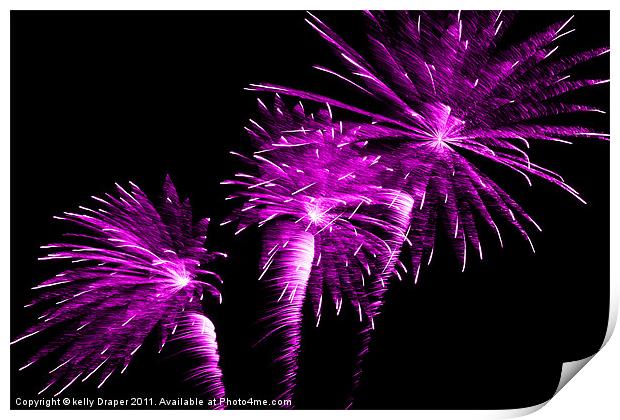 Funky Firework Print by kelly Draper