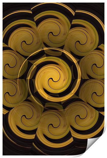 Banana Swirl Print by kelly Draper