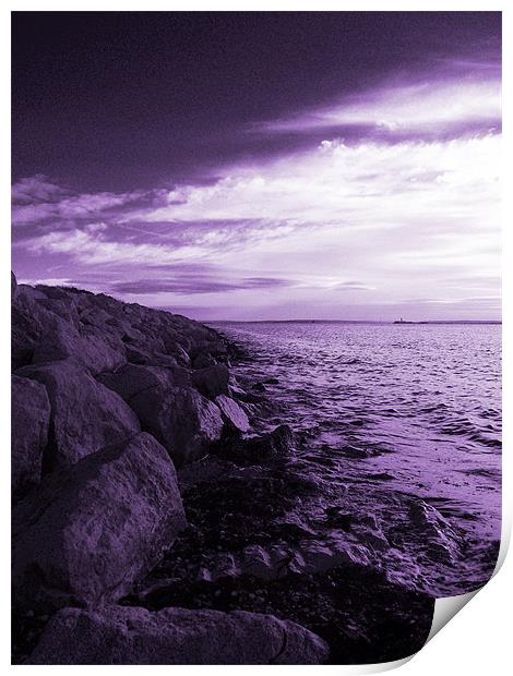 Purple Seas Print by kelly Draper
