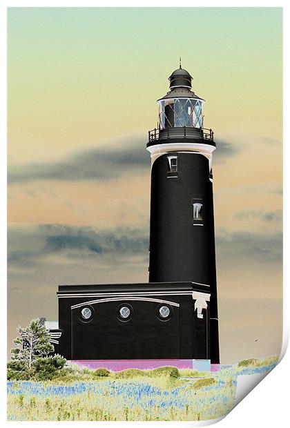 Hurst Point Lighthouse Print by kelly Draper
