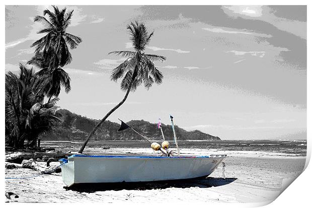 Boat on Beach Print by james balzano, jr.
