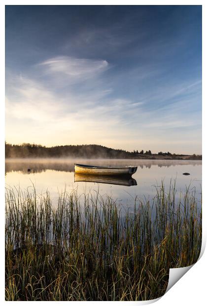 Misty Reflections on Loch Rusky Print by Stuart Jack