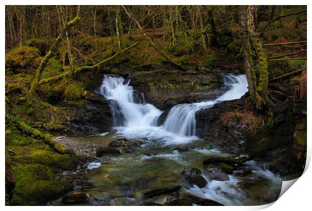 Balquhidder river falls Print by Stuart Jack