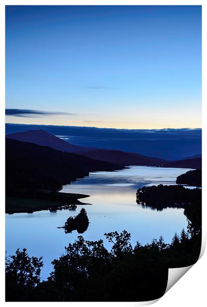 The Blue Serenity of Loch Tummel Print by Stuart Jack