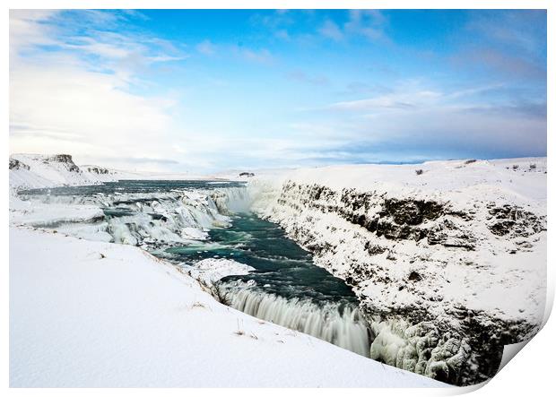 The Powerful and Serene Gullfoss Print by Stuart Jack