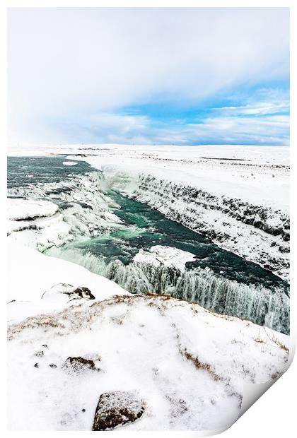 Raw Power of Icelandic Waterfall Print by Stuart Jack