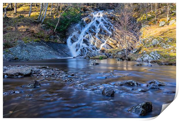 Serene Beauty of Rannoch Falls Print by Stuart Jack