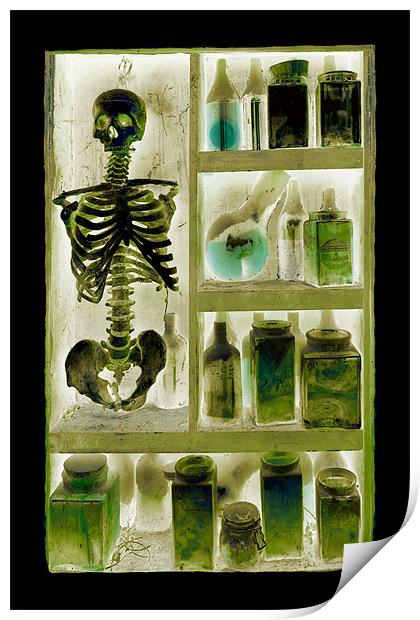 skeleton in the closet Print by Heather Newton
