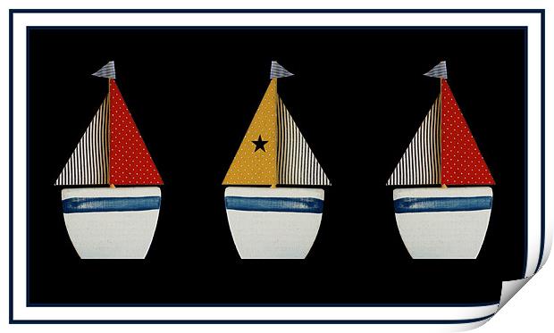 I saw three ships... Print by Heather Newton