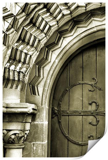 church door Print by Heather Newton