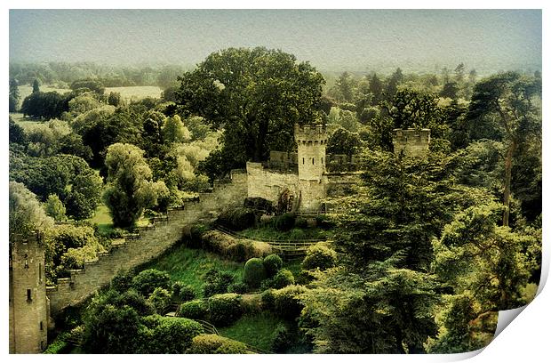 summer at Warwick Castle Print by Heather Newton