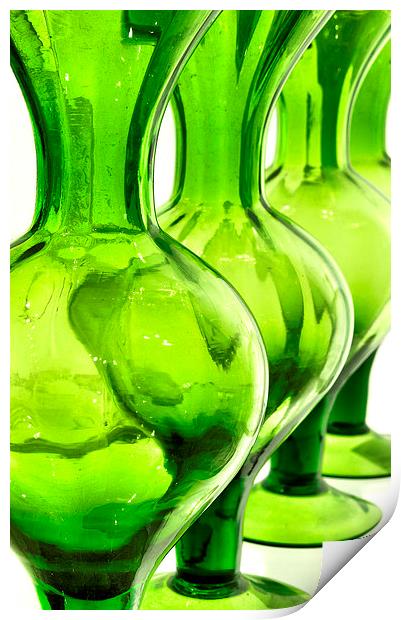 green glass still life Print by Heather Newton