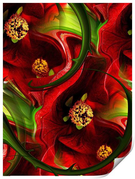 tropical red Print by Heather Newton