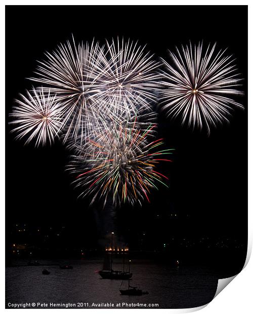 Fireworks at Plymouth Print by Pete Hemington