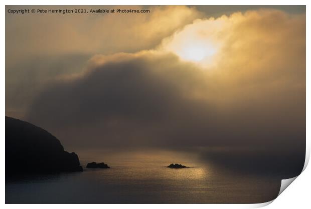 Caerfai Bay near St Davids Print by Pete Hemington