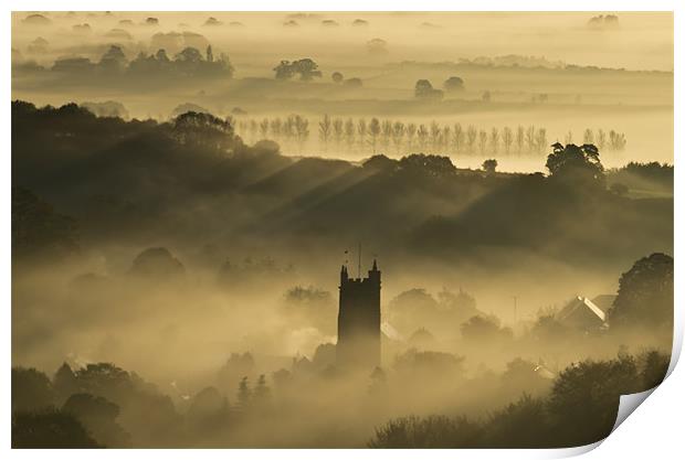 Bradninch in the Mist Print by Pete Hemington