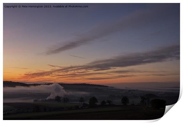 Dawn over the Culm valley Print by Pete Hemington