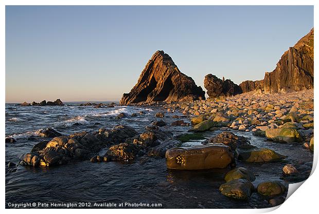 Blackchurch Rock - N Devon Print by Pete Hemington