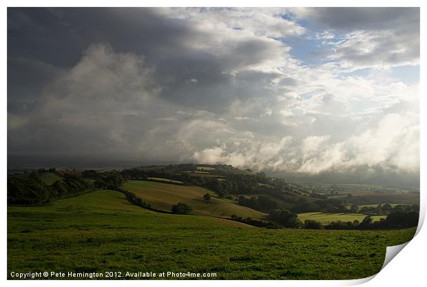 Exe Valley View Print by Pete Hemington