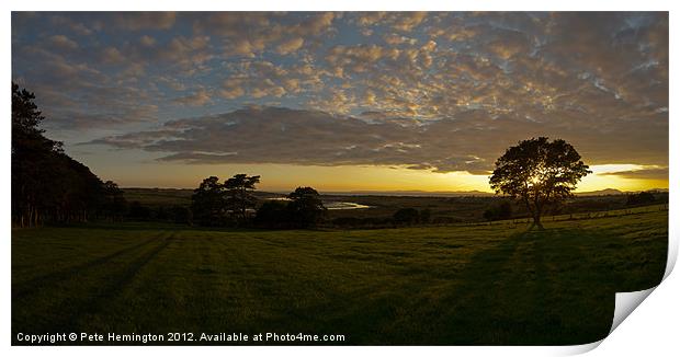 Sunset over Llyn Peninsular Print by Pete Hemington