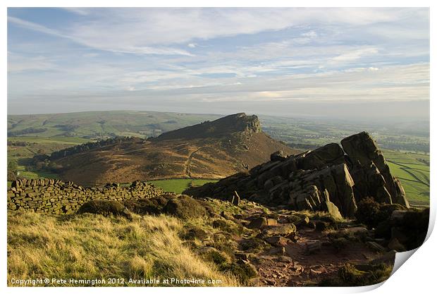 The Roaches and Hen Cloud Print by Pete Hemington
