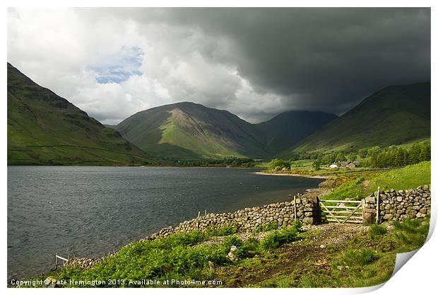 Wasdale Head Farm Print by Pete Hemington