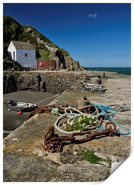 Porthgain in South Wales Print by Pete Hemington