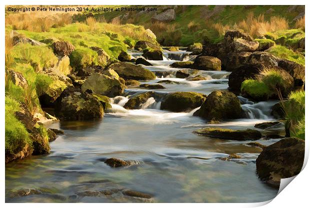 West Okement River Print by Pete Hemington