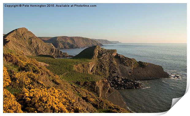  Hartland Seascape from the West coast of Devon Print by Pete Hemington