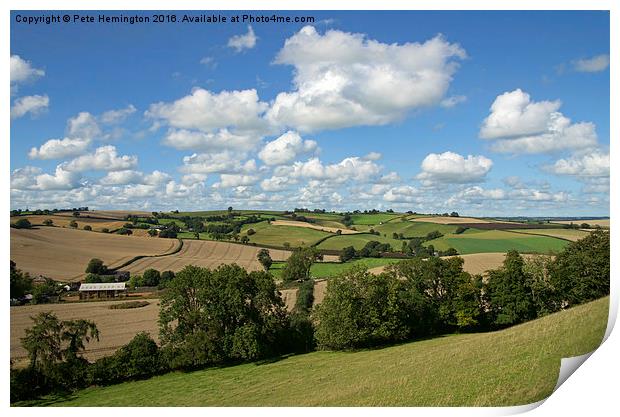  Rural scene near Crediton Print by Pete Hemington