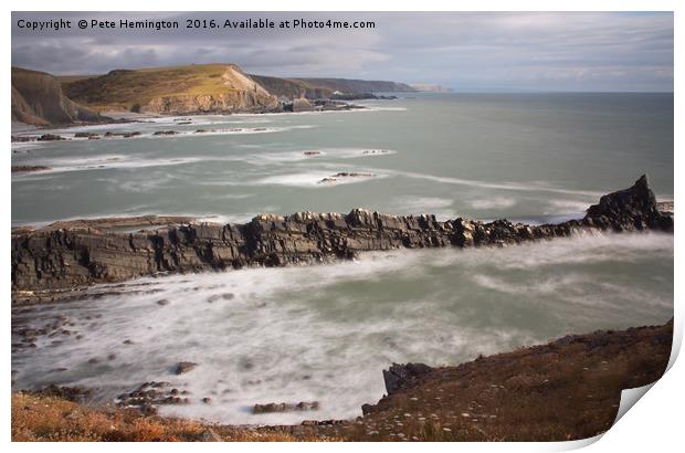 Hartland from Gull Rock Print by Pete Hemington