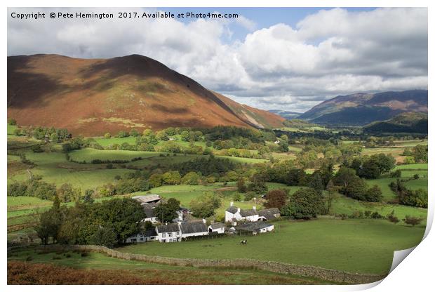 Rowling End from the Newlands valley Print by Pete Hemington