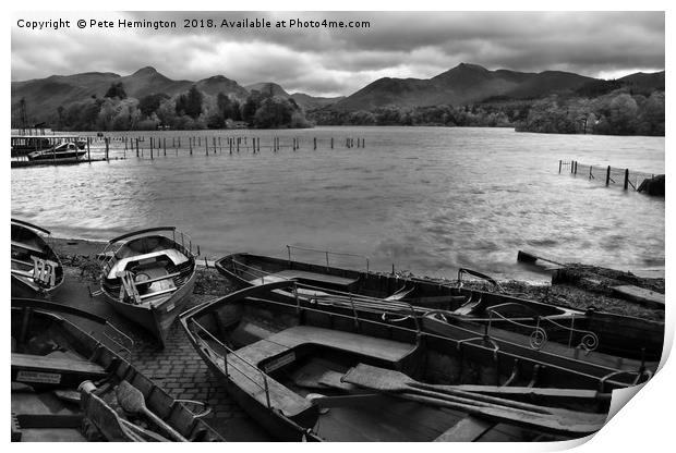 Derwent Water Print by Pete Hemington