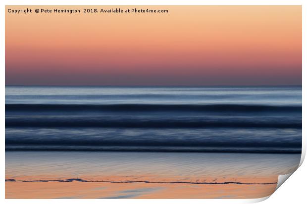 Sunset at Woolacombe Print by Pete Hemington