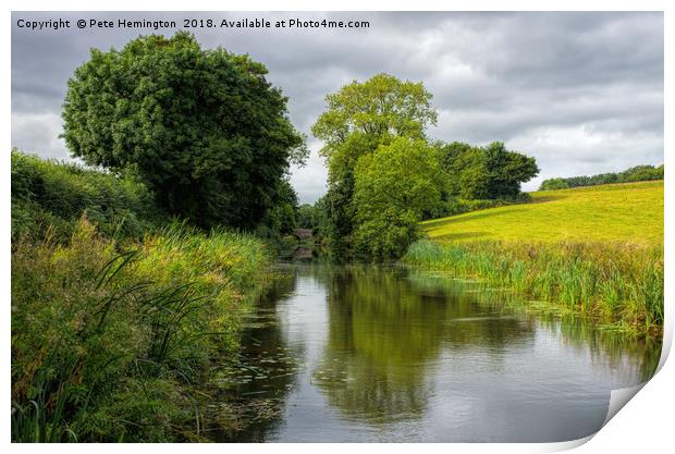 Grand Western canal near Halberton in Devon Print by Pete Hemington