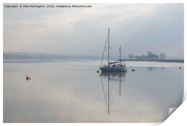 Mist on the Exe Estuary Print by Pete Hemington