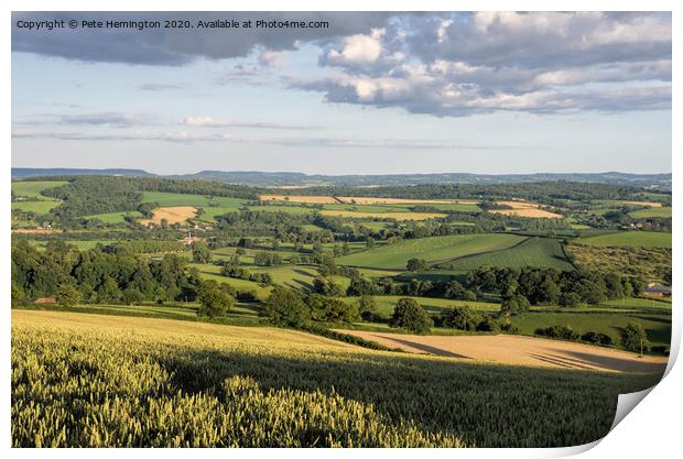 Summer in the Culm Valley Print by Pete Hemington
