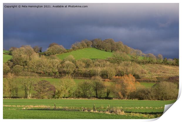 The Exe valley near Bickleigh Print by Pete Hemington