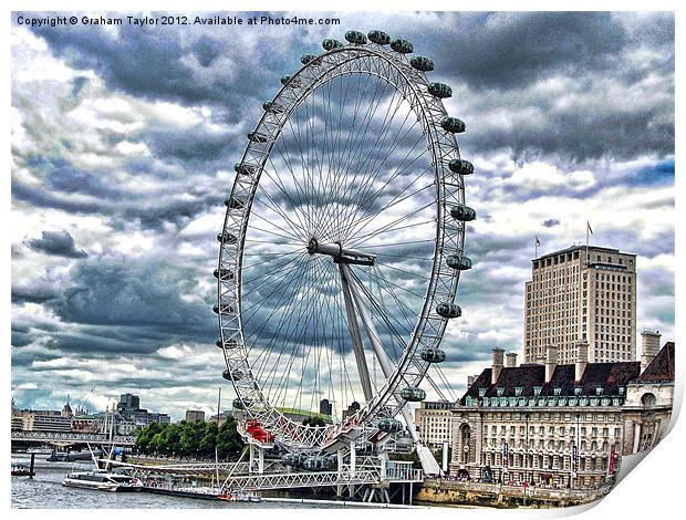 London Eye A Majestic Spin Print by Graham Taylor