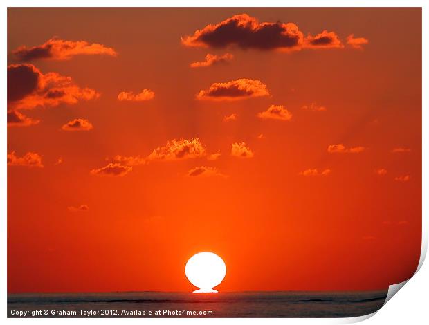 Mesmerising Egg Cup Sunset Print by Graham Taylor